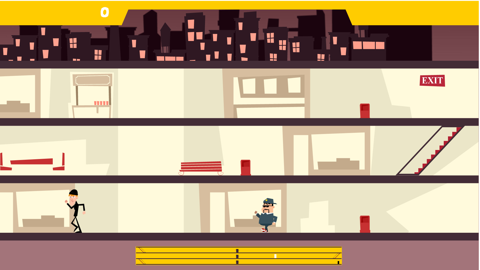 Tela final do jogo Catch me!